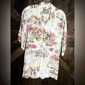 VINTAGE 80s Jams World Hawaiian Aloha Playa Shirt Men’s Size L